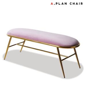 [에이플랜체어]T5 골드 스웨이드 3인 벤치의자(TBG510)