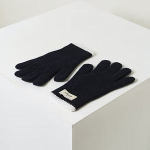 [헤지스] 네이비 라인배색 울캐시미어혼방 장갑 HJGV5F704N3