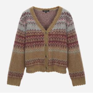 [써스데이아일랜드]자카드 브이넥 니트 가디건 T258MCD252W