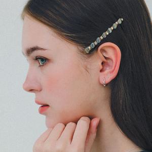 제이로렌 크리스탈 컬러큐빅 페블 자동핀 H01479