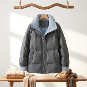 럽미 스트라이프안감 패딩점퍼_NC4JP084