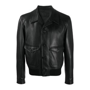 프라다 스프레드 칼라 가죽 재킷 UPW3261F3J