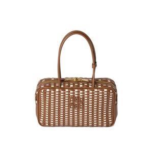 미우미우 비 우븐 이펙트 토트 백 5BB172VOIH2IBL