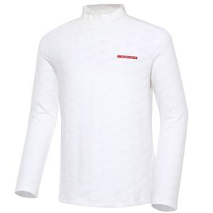 [와이드앵글]남성 CO PRO 모노그램 기모 하프넥 티셔츠 WMW23214W3