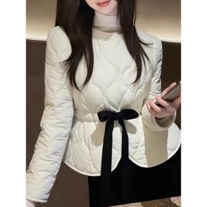 [예쎄](예쎄) 벨벳리본 퀄팅 누빔 패딩점퍼(S5WJP032A)