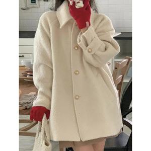 [예쎄](예쎄) 루즈핏 부클 하프 코트(S5WCT051A)