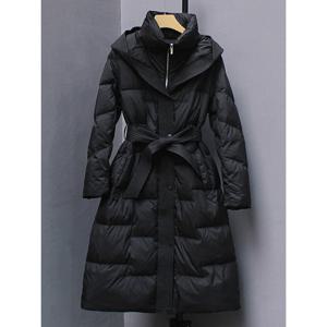 [예쎄](예쎄) 하이넥 후드 벨티드 롱패딩점퍼(S5WPD019A)