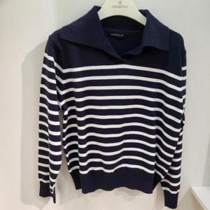 체이스컬트 HC03 여성 스트라이프 카라 스웨트 FARG5263B4