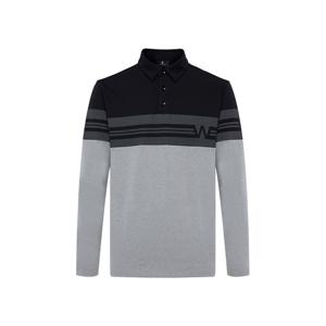 [와이드앵글] 남성 CO 어깨 배색 보더 폴로 티셔츠 WMU25271MK