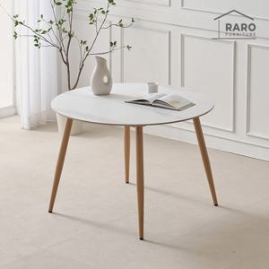 라로퍼니처 코코 1050 원형 포세린 통 세라믹 원목 패턴 식탁 테이블