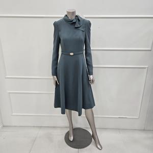 [미니멈]MYDAWO0560MT 리본카라 플레어 원피스