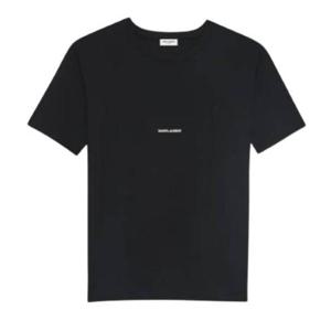 생로랑 반팔 티셔츠 460876YB2DQ1000 BLACK