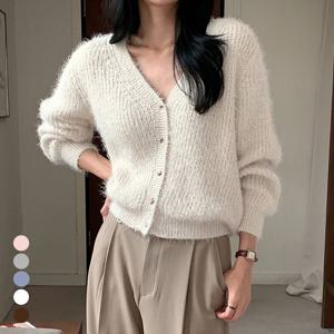 [모리스커밍홈] 브이넥 단추 하찌 가디건_M2512CD060D