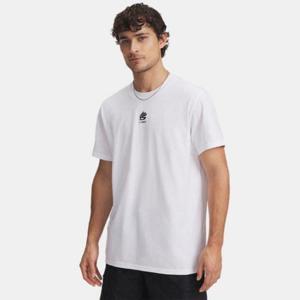 언더아머반팔티 GQT 1387107-100 남성 커리 로고 헤비웨이트 티셔츠