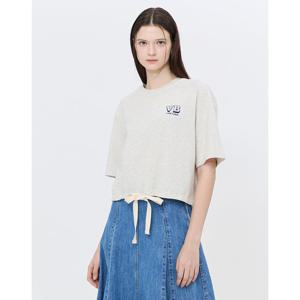 아떼 바네사브루노 25SS 그레이 로고프린트 면혼방 반팔티셔츠 WVTS5B713G1