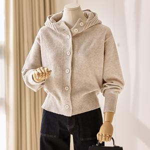 [커스텀에이블] 골지 하이넥 후드 가디건_T2601CD003A