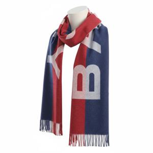 BALLY LOGO JACQUARD TWO-TONE FRINGE SCARF (MSC01JWO165-I3I8) (로고 자 투톤 프린지 스카프)