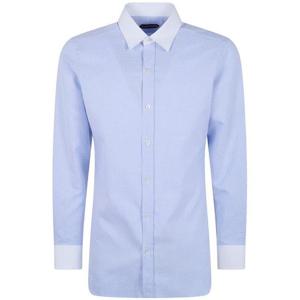 톰포드 긴팔 셔츠 HLBA04 C0020 WHITE LIGHT BLUE