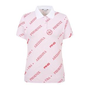 [핑]여성 아리조나 카라 반팔 티셔츠 121E2TO354_WH_IC