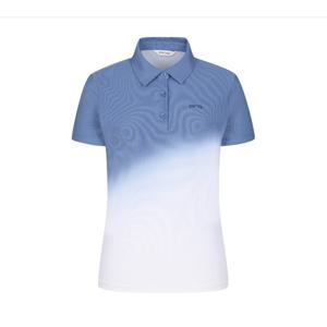 [핑]여성 그라데이션 카라 반팔 티셔츠 121E2TO552_BL_IC