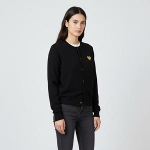 꼼데가르송 여성 골드 하트 와펜 블랙 가디건 AZ N049 051 1