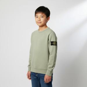 스톤아일랜드  스톤 키즈 와펜 패치 크루넥 맨투맨(라이트카키) K1S16 6100011 S0040 V0068