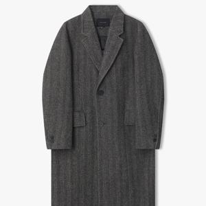 남성 25FW 블랙 헤링본 반더블 싱글 코트 LLW21632