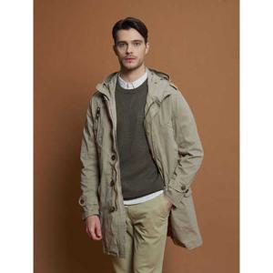 [빠니깔레][본사직영] 가먼트다잉 롱 후드 야상 M-QBBY50