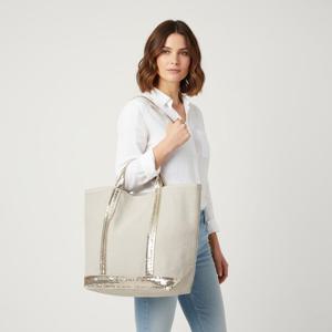 바네사브루노 0PVE31 V40413 018 카바스 스팽글 리넨 토트백 미디움 M