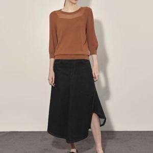 올리비아로렌 DP01 넥라인 풀오버 칠부니트 VOCBL4F7331