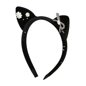 [프랜치캣] 블랙 고양이 헤어밴드 Q55DG5101