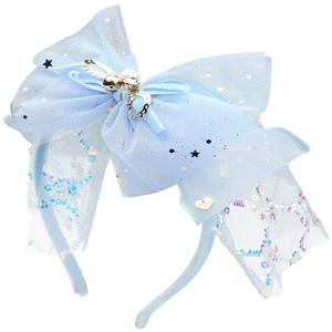 [프랜치켓] 여아키즈머리띠하늘색 스팽클 샤 헤어밴드 Q56DG5101N4