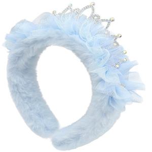 [프랜치켓] 여아키즈머리띠 블루 퍼 왕관 헤어밴드 Q56DG5141N4