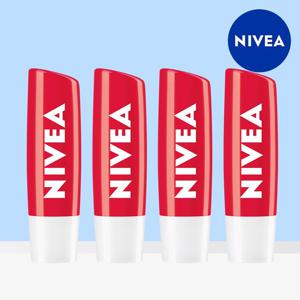 니베아 립케어 스트로베리 샤인 4.8g 4개