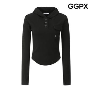 GGPX  양기모 슬림 후드 티셔츠 (GQ1TS001F)