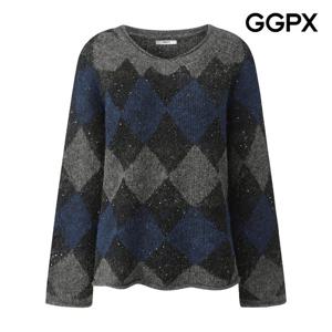 GGPX  글리터 아가일 니트 (GQ1KP003F)