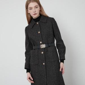 올리비아로렌 HC14 헤링본 모혼방 카라 벨티드 롱 코트 vopeayw9411
