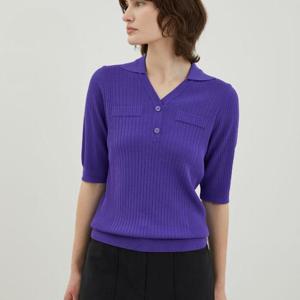 올리비아로렌 HC14 골지 카라넥 니트 VOCBL4M3331