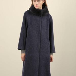 올리비아로렌 HC14 밍크 카라 알파카 코트 VOPEA4WB121