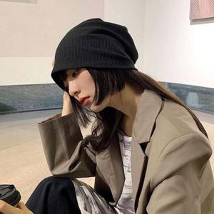 격자원단 무지 두건비니 루즈핏비니 롱비니 빅사이즈