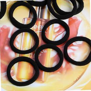 통통 머리끈 40p 블랙 매듭없는 머리고무줄