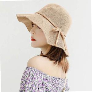 데일리 웨이브 리본 밀집 비치모자 버킷햇 벙거지모자