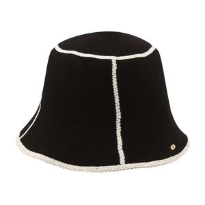 [헤지스]헤지스 블랙 라인배색 면혼방 벙거지 모자 HILG4F701BK