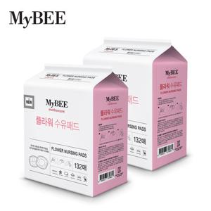 마이비 플라워 수유패드(132매) 2팩