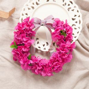 진달래 조화 리스 아름드리 26cm 인테리어 봄 꽃 벽걸이 현관 문 꾸미기 행사 소품