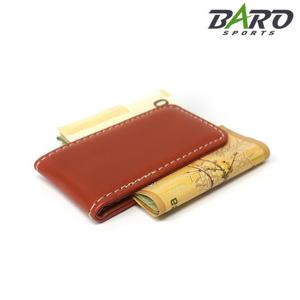 골프 머니클립 캐디용품 스티치 가죽 골프지갑 블랙 브라운