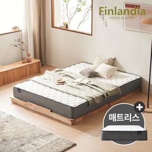 핀란디아 엘렌 무헤드 저상형침대Q+드림온24 매트리스Q
