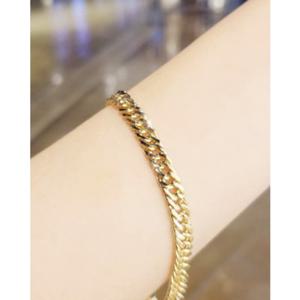 미니골드 14K 클래식 커브 체인 팔찌 (s)BLEM4082