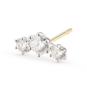 [도로시] 14k 모이사나이트 트리플 귀걸이