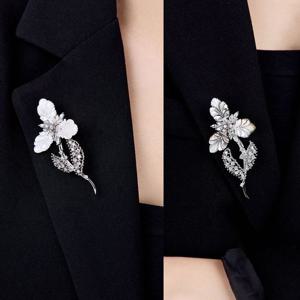 시후주얼리 시뮬럿다이아 큰 꽃송이 브로치 CY135C